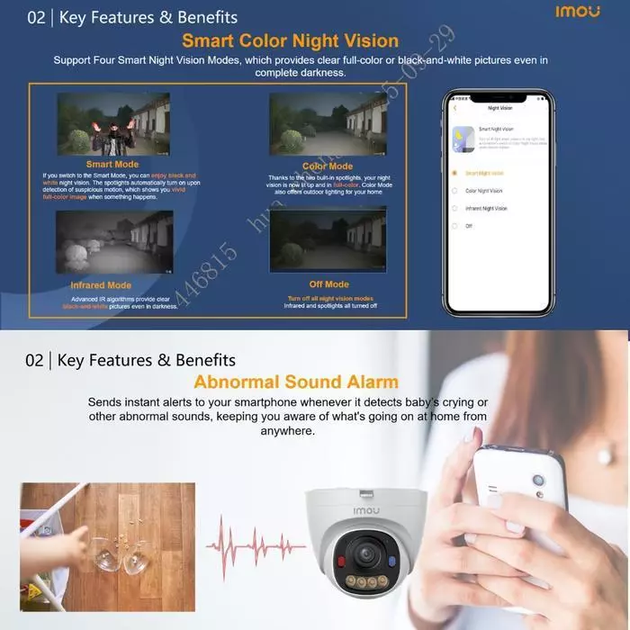 IMOU PS8D Turret POE 3MP Home Dome Smart IP Camera CCTV
