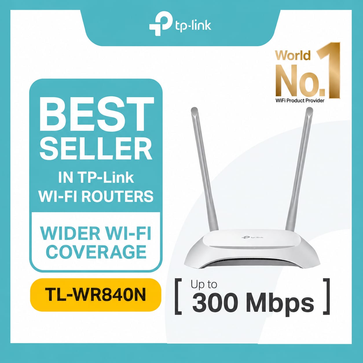 TP-Link | TL-WR840N | Router WiFi | 300Mbps | Router TP-Link | Wireless N | Router Rumah | Internet Cepat | WiFi Router | Mode Repeater |