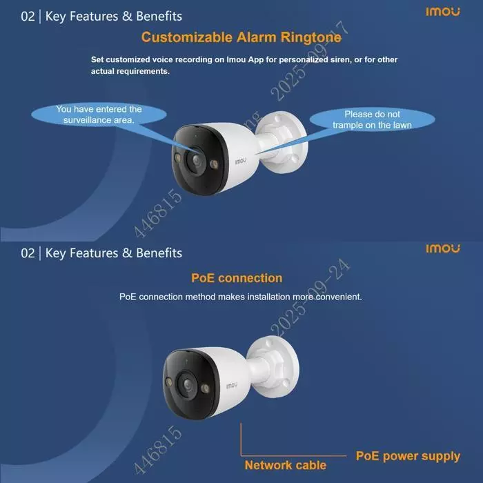 IMOU PS3E Bullet POE 3MP Smart IP Camera CCTV Wifi Outdoor Two Way Audio Full Color Night Vision Anti Air