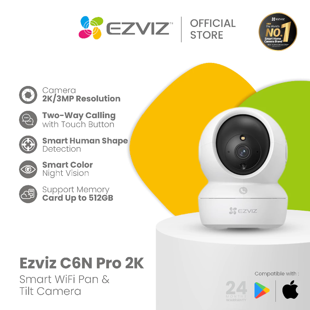 Ezviz C6N Pro 2K 3MP Smart Wifi CCTV IP Cam Pan Tilt Camera