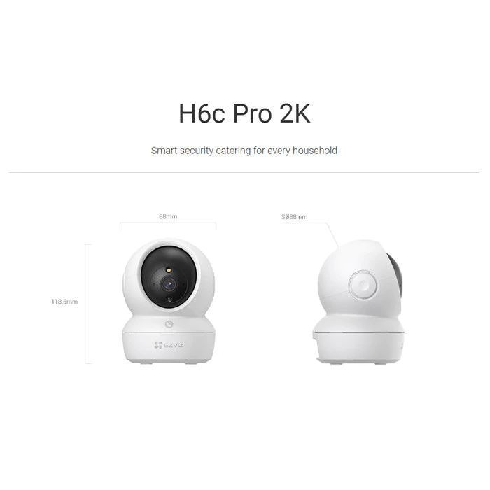 Ezviz H6c Pro 2K 3MP Smart Wifi Pan Tilt IP Camera CCTV Indoor