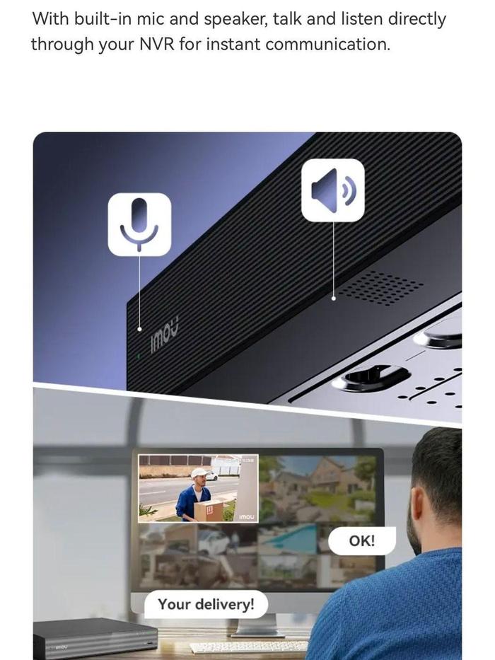NVR 18CH IMOU LAN TWO WAY TALK + AUDIO UP TO 8MP
