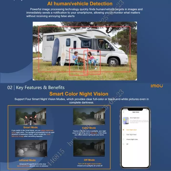 IMOU PS7F Cruiser POE 3MP Smart IP Camera CCTV Wifi Outdoor Pan & Tilt Full Color Night Vision Cctv Wifi Jarak Jauh Lewat Hp