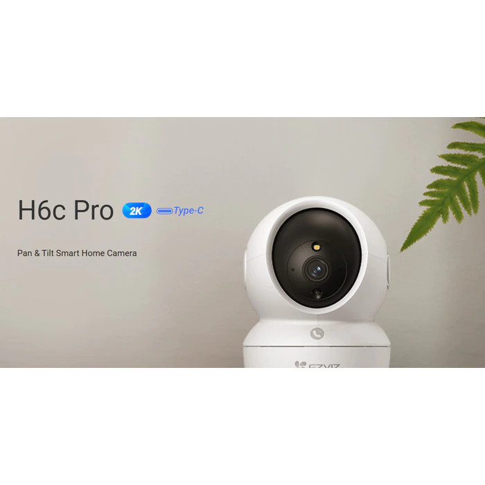 EZVIZ H6C G1 5MP 3K Smart Home Pan Tilt IP Camera CCTV Wifi Jarak Jauh Lewat Hp