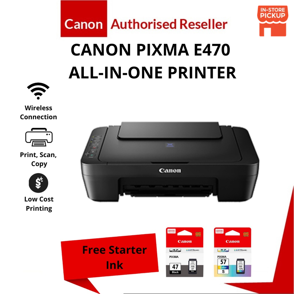 Canon E470 - All In One Print Scan Copy