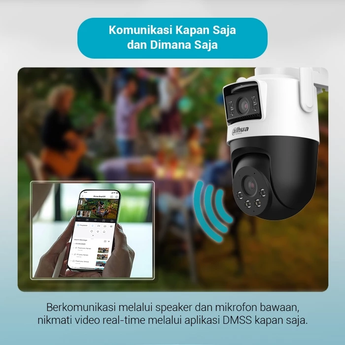 Dahua Picoo Dual Series DH-P3D-3F-PV Kamera CCTV Wifi Dual Lens Outdoor - Pan & Tilt - AI Smart Detection - IP66