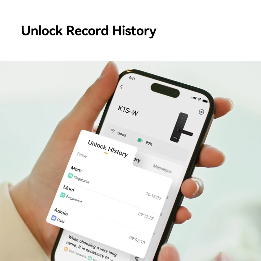 IMOU K1S W Smart Door Lock Fingerprint PIN Wi-Fi Aluminum Alloy Body