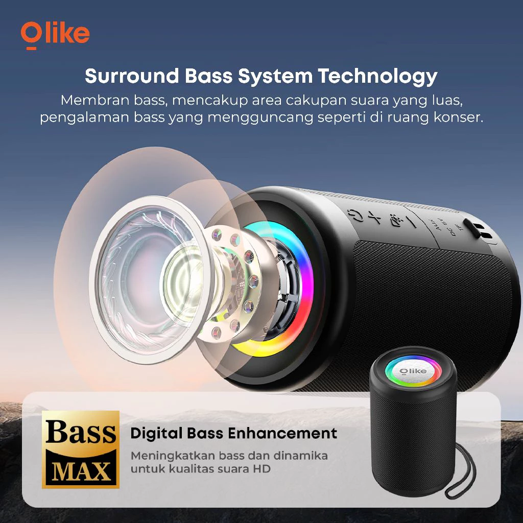 Olike Speaker Bluetooth Super Bass SF9