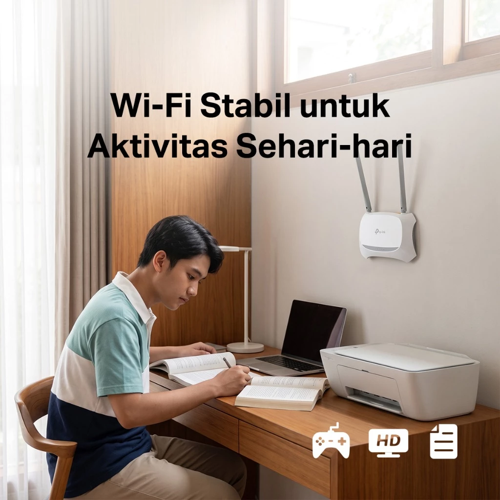 TP-Link | TL-WR840N | Router WiFi | 300Mbps | Router TP-Link | Wireless N | Router Rumah | Internet Cepat | WiFi Router | Mode Repeater |