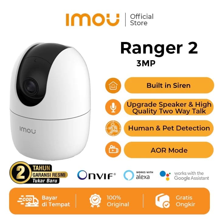 IMOU Ranger 2 3MP Kamera Smart CCTV Wi-Fi 6 Indoor