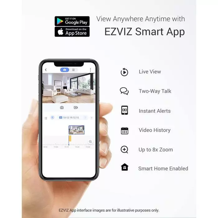 EZVIZ CCTV H8C 2MP PAN & TILT WI-FI CAMERA OUTDOOR 1080P