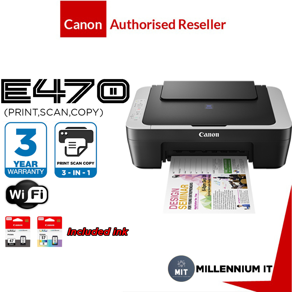 Canon E470 - All In One Print Scan Copy