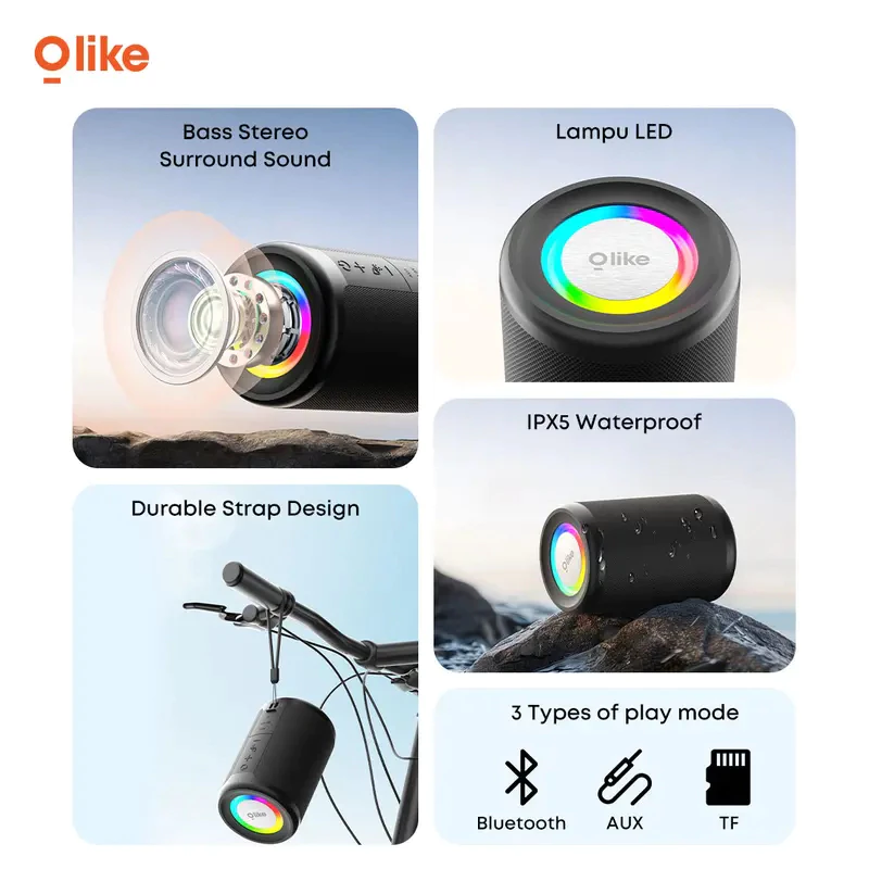 Olike Speaker Bluetooth Super Bass SF9