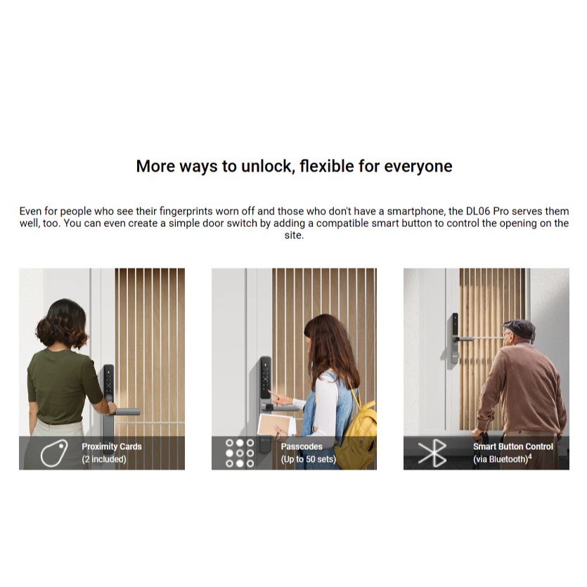 Ezviz DL06 Pro Smart Door Home Dual sided Fingeprint Lock