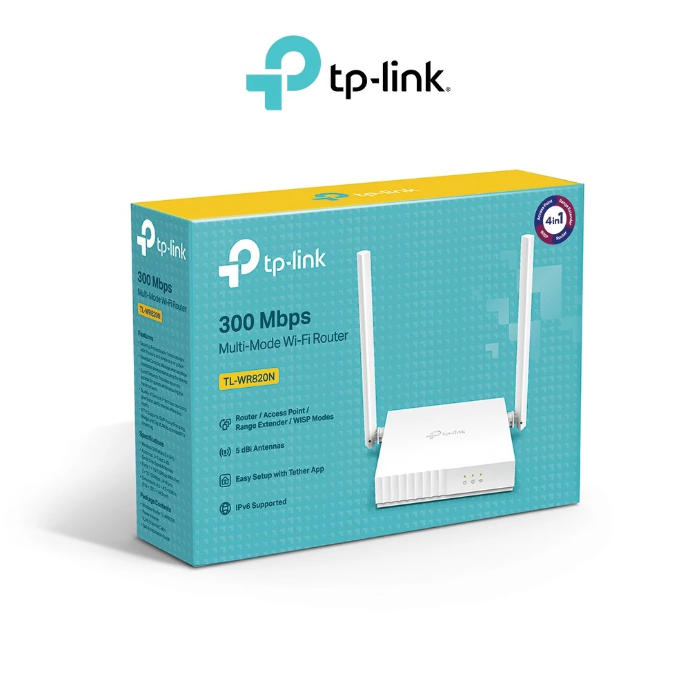 TP-Link | TL-WR820N  | N300 WiFi Router | Wireless Router | 300Mbps | Dual Antenna | Guest Network | IPTV | IPv6 | Access Point