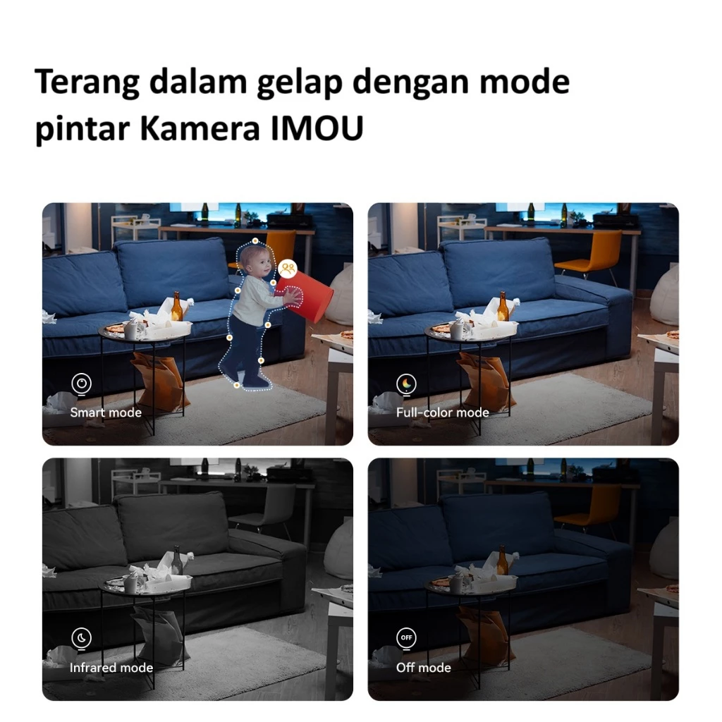 MOU Ranger Mini 3MP Kamera Smart CCTV Indoor Wi-Fi 6 Full Color Night Vision Bracket Integrated