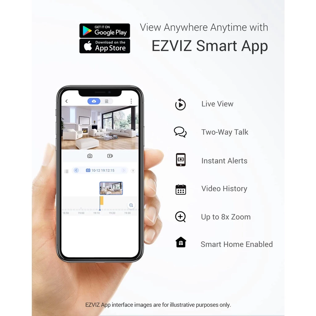 Ezviz C6N 2MP Smart Wifi Pan Tilt IP Camera CCTV Indoor 1080p