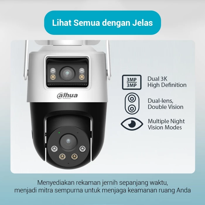 Dahua Picoo Dual Series DH-P3D-3F-PV Kamera CCTV Wifi Dual Lens Outdoor - Pan & Tilt - AI Smart Detection - IP66